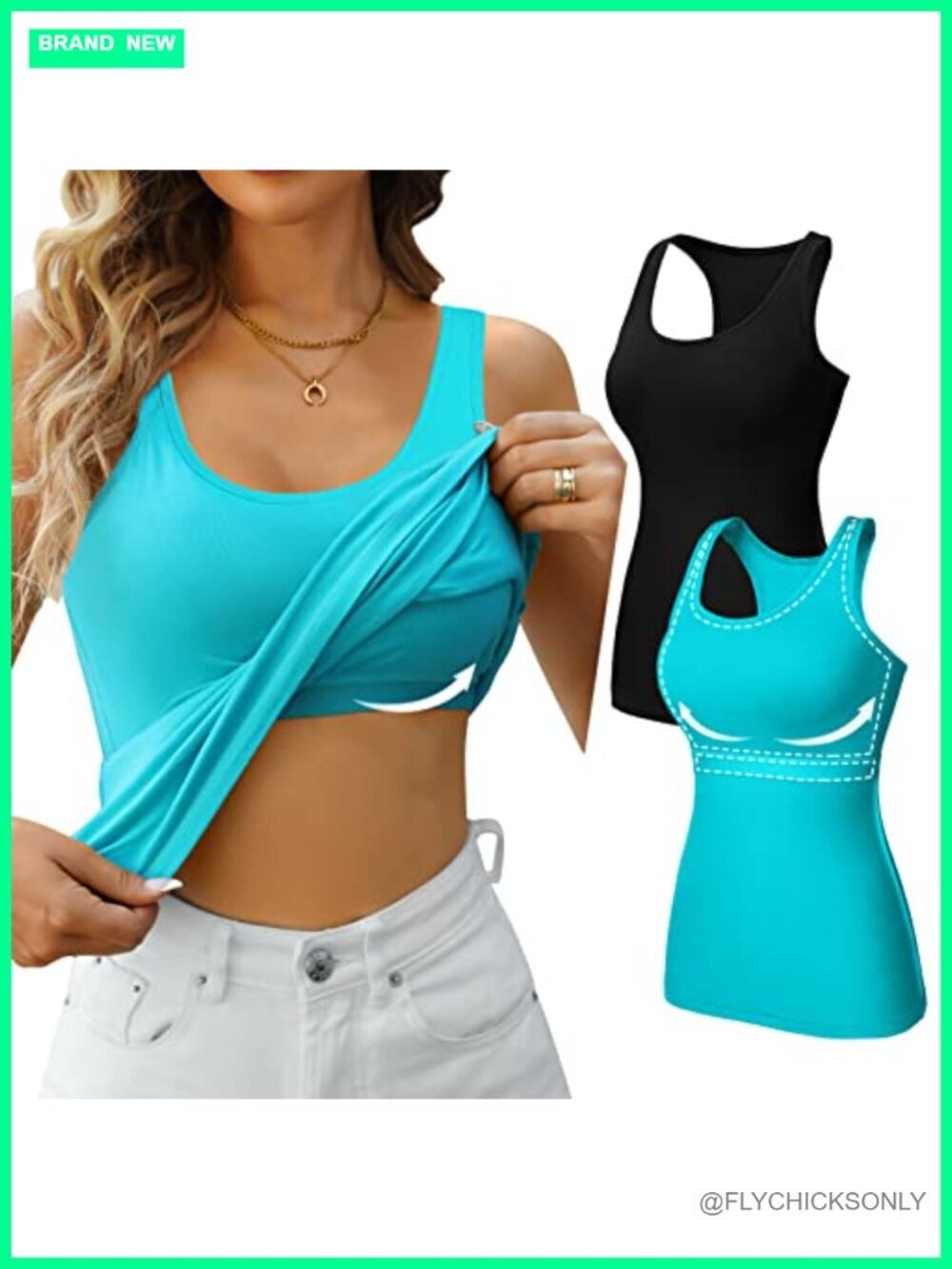 Unpadded Shelf Bra Tank Top Racerback Workout Camis Yoga Cotton Undershirt 2